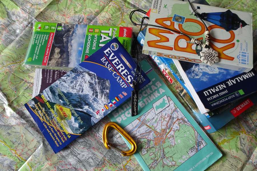 Mapy różnych regionów górskich świata