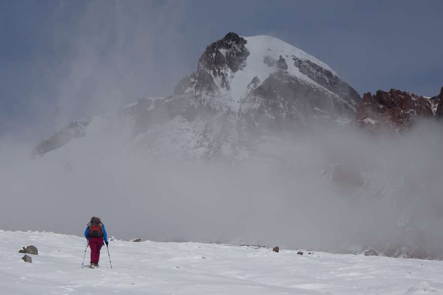 Kazbek, w drodze na szczyt, Kaukaz, Gruzja